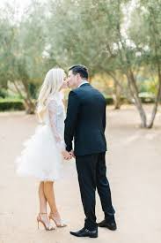 Posted 7 years ago by laura.batty. Short Wedding Dress With Lace And Tiered Tulle Skirt