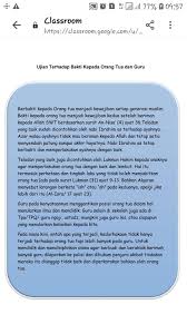 1 Sebutkan Wujud Bakti Kepada Orang Tua Dan Guru Ketika Mereka Masih Hidup 2 Sebutkan Wujud Brainly Co Id