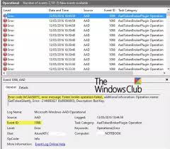 Event 1098 Error 0xcaa5001c Token Broker Operation Failed In 2020 Event Id Fails Token