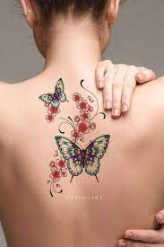 Butters Pink Flower Butterfly Temporary Tattoo Elegant Tattoos Bow Tattoo Designs Butterfly Tattoo