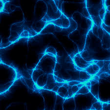 blue string lights lightning