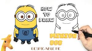 Learn how to draw step by step in a fun way!come join and follow us to learn how to draw. How To Draw Minion Bob Despicable Me Youtube