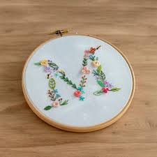 Personalized zip code faux embroidery hoop · personalized song lyrics faux embroidery hoop · alphabet letter faux embroidery hoop · personalized calligraphy name . Floral Alphabet Embroidery Pdf Pattern Video Tutorial Instant Digital Download Letter Embroidery Design With Flowers Floral Monogram In 2021 Floral Monogram Embroidery Flowers Pattern Hand Embroidery Videos