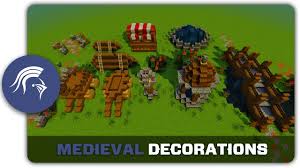 Minecraft Building Tutorial How To Build Medieval Town Decorations Youtube Minecraft Designs Minecraft Construction Minecraft Medieval