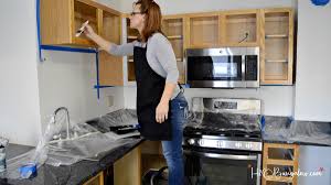 Paint cabinet door fronts with satin enamel, using roller and paintbrush. Step By Step Guide How To Paint Kitchen Cabinets H2obungalow