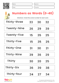 naming numbers worksheets for grade 1 kidpid