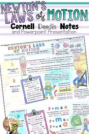 Newton S Laws Of Motion Cornell Doodle Notes In 2020 Newtons Laws Of Motion Doodle Notes Newtons Laws