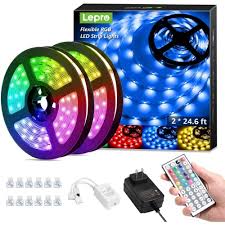 Best led lights for bedroom 50 ft. Led Strip Lights Kit 50ft Ultra Long Rgb Led Light Strips Dimmable Color Changing Light Strip With Remote Control 450 Leds 12v Led Tape Light Axgear Best Buy Canada