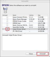 If it's displayed, try using the scan to pc feature(s) again. You May Wish To Uninstall Epson Software If You Are Experiencing A Problem With The Application Scanner Or Printer This May Also Be Useful If You Would Simply Like To Install The Latest Version Of The Software The Below Table Gives Examples Of Epson Software