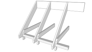 I've installed two ceiling storage lifts to raise two 4x8 layout tables in my two car garage, this way both our cars and layout can share the same space. Common Rafters 6 Rafters Calculation And Layout Guides
