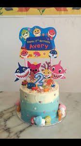 2nd Birthday Little Boy Birthday Cake For 2 Year Old Boy Baby Shark Birthday Cake For Avery S 2nd Birthday Shark Birthday Cakes Boy Birthday Cake Shark Birthday