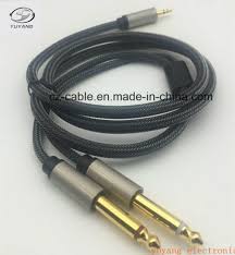 Whichever short terminal in the jack shows no resistance is the tip, and is the one to utilize when wiring your female jack. 3 5mm Right And Left Mono Plug To Double 6 35mm 6 5 1 4 Inch Plug With High Quality Nylon Cable China Rca Cable Audio Cable Made In China Com