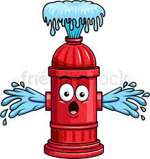 Fire Hydrant Emoji Losing Water Cartoon Vector Clipart Friendlystock Fire Hydrant Hydrant Fire