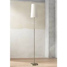 Holtkoetter Satin Nickel Narrow White Shade Floor Lamp 92299 Lamps Plus Floor Lamp White Shade Floor Lamp White Floor Lamp