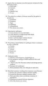 Solved 43 Agents That Can Denature Microbial Proteins In Chegg Com