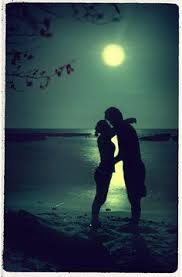 Image result for images lovers pale moon silhouette