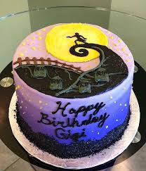 As with the decorating, we for the main event, the birthday cake, you can make use of your local cake decorating shop and ask them to print a nightmare before christmas cake. Nightmare Before Christmas Layer Cake Classy Girl Cupcakes