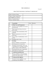 Bronx district attorney darcel d. Practice Training Contract Checklist Fill Online Printable Fillable Blank Pdffiller