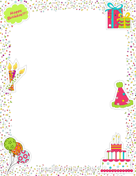 Birthday Border Free Birthday Stuff Page Border Page Borders
