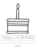 In addition, you can also color a birthday cake yourself. Happy 1st Birthday Coloring Page Twisty Noodle