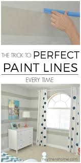 When painting stripes on you walls you don't want them going up or down hill, but straight across your wall(s). How To Paint Perfect Paint Lines On Textured Walls