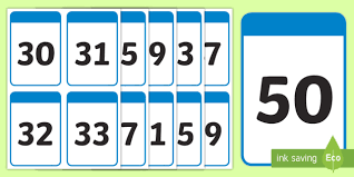 Well, you won't always use your chips or beans to teach your kids, right? 30 50 Number Digit Flashcards Teacher Made