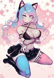 Kawaii Neko Cat Girl Waifu Sexy Anime Girl Ecchi Prints - Etsy