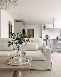 Here S A Little Look At Our New Sofa It S The Farlov Corner From Ikea And We Re So Happy With It White Sofa Living Room Living Room Style Family Living Rooms