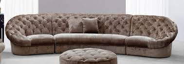 Sectional sofas create an ideal space for lounging in the living room. Divani Casa Cosmopolitan Mini Transitional Acrylic Crystal Tufted Fabric Sectional Sofa By Vig Furniture