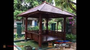 Desain saung kayu ala rumah adat. 23 Unit Sample Gazebo Saung Dan Rumah Kayu Kontruksi Paten Youtube