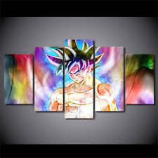 Maybe you would like to learn more about one of these? Dragon Ball Z Ultra Instinct Goku Rainbow Color Background Modular Wall Art 5 Piece Hd Prints Shop Dbz Clothing Merchandise