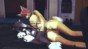 Fox fucks cat and fills her pussy 