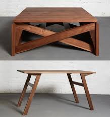One of the most innovative transforming coffee tables available, the mell is split into three sections that are swivel. Convertible Wooden Furniture Mk1 Transforming Coffee Table