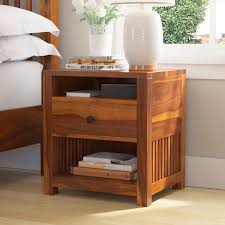Kodiak Rustic Solid Wood 4 Piece Bedroom Set Wood Nightstand Stylish Storage Baskets Reclaimed Wood Design