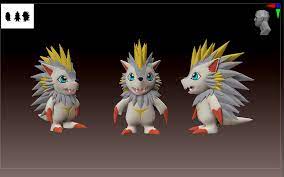 Free STL file Digimon - Herissmon・Object to download and to 3D print・Cults