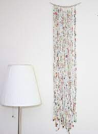 Colorful Recycled Book Bead Curtain Art Bead Curtain Dorm Room Decor Diy Diy Curtains