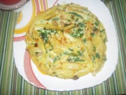 Omelette Frites Champignon Persil Oignon Univers De Hayat Champignon Oignon Recette