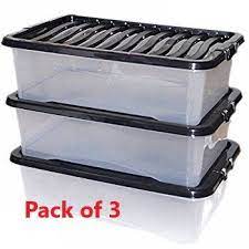 stockage king lot de 3boites de rangement en plastique de rangement sous lit britannique du fabricant rangement plastique rangement boite de rangement