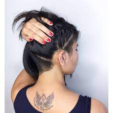 Long Bob With Hidden Undercut And Shaved Side Fade Barbering Ig Jamisonsayshello Undercut Long Hair Shaved Bob Long Bob
