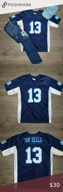 Survetement football 2020 kids men soccer jersey uniform blank boys short sport tracksuit dress team sportswear training clothes. Navy Unc Football Jersey 13 In 2020 Football Jerseys Football Jersey