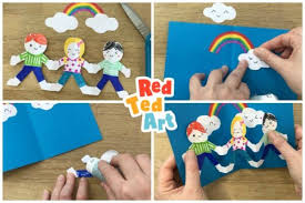 Pagescommunity organizationlearning centervideoshow to make friendship day card. Easy Pop Up Friendship Card Red Ted Art Make Crafting With Kids Easy Fun