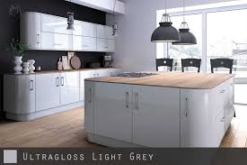 High gloss lacquer, high gloss wood grain. Ultra High Gloss Light Grey Kitchen Doors Https Cabinetsanddoors Co Uk