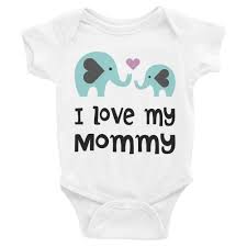 I Love My Mommy Elephants Infant Bodysuit I Love My Mommy Etsy Everyday Baby Outfits Baby Outfits Newborn Baby Clothes