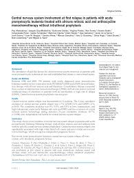 Central nervous system involvement at first relapse in patients with acute  promyelocytic leukemia treated with all-trans retinoi