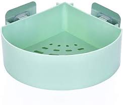 Adhesive shower organiser bathroom shelf. Hojo Corner Shelf Bathroom Kitchen Rack Self Adhesive Shower Caddy Plastic Triangle Wall Mount Storage Basket Multicolor Buy Online In Nicaragua At Desertcart Ni Productid 90601256