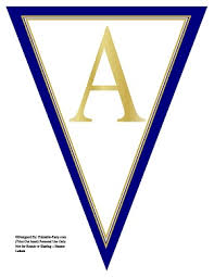 Happy birthday bunting blue/silver garland alphabet party hanging banner boy. 8x10 Inch Large Triangle Pennant Banner Letters A Z Printable Alphabet Letters