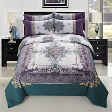 Our duvet cover sets are practical too. Dark Teal Eggplant Purple Gold And Beige Boho Moroccan Indian Pattern Sophisticated 100 Brushed Cotton Full Queen Size Bedding Sets Enjoybedding Com