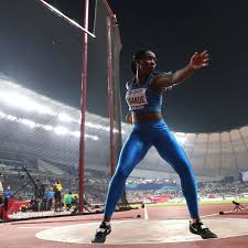 In 2018 her personal best of 59.72 m (as of july 2018) is the 39th best measure in the seasonal world lists. Road To Tokyo Daisy Osakue Sprintnews It