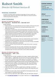 In addition, the director of outpatient services, if licensed, is encouraged to maintain a small clinical practice. Director Of Patient Services Resume Samples Qwikresume