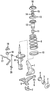 Toyota sienna 1999 parts and accessories. Front Suspension For 1999 Toyota Sienna Toyota Parts Center